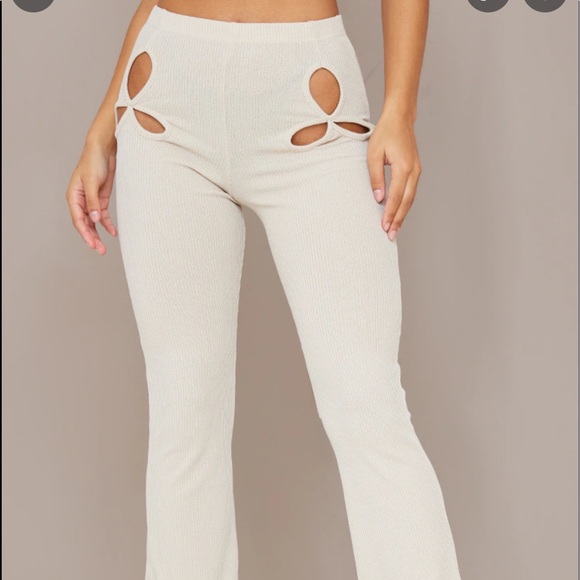 PLT Rib Cut Out Pants - Picture 2 of 5